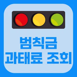 범칙금과태료조회: 신호위반조회, 과속단속조회